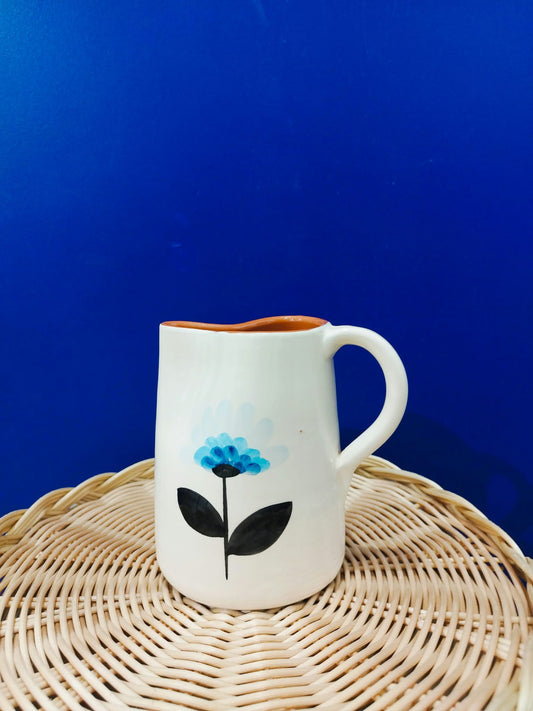 Pichet floral vintage 1L ou 1/2L - Céramique artisanale A LOJA DA CERAMICA