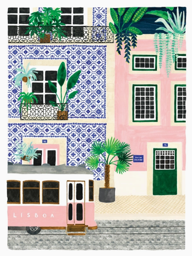 Affiche 40*50 cm "LISBOA" par Claire Leina