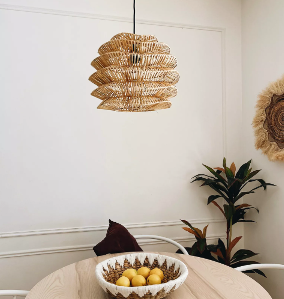 Lustre en rotin artisanal - AKREMA