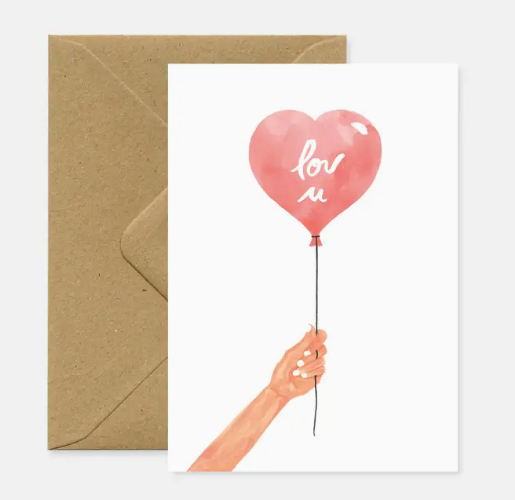 Carte Postale - Ballon cœur