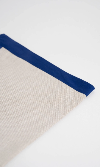 Chemin de table à bordure en coton recyclé - Fait au Portugal