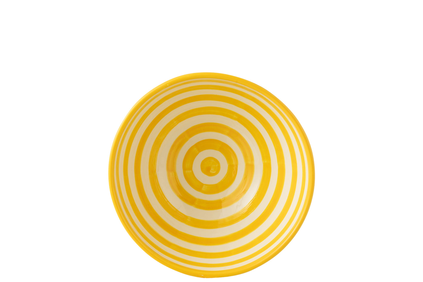 Saladier à rayures jaunes et blanches