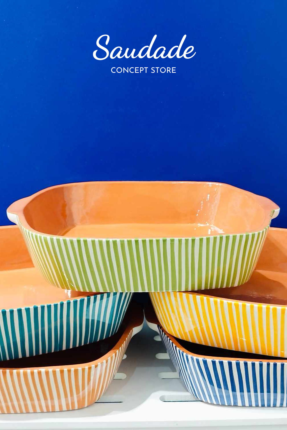 Plat carré moyen - Céramique artisanale A LOJA DA CERAMICA