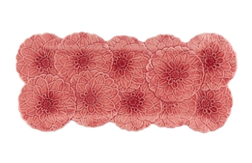 Plat Dahlia en faïence - Céramique artisanale BORDALLO PINHEIRO