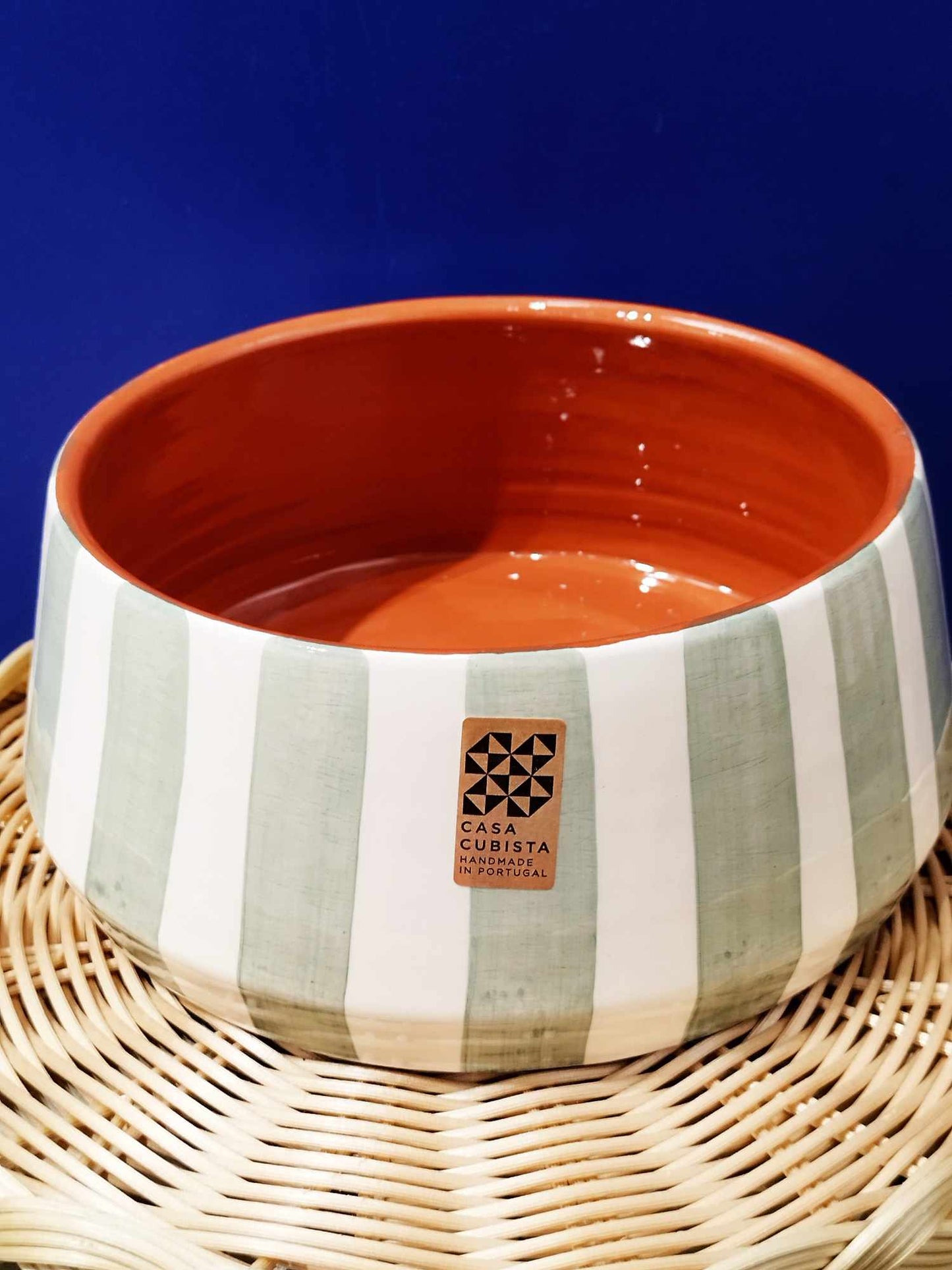 Saladier rayé - Céramique artisanale CASA CUBISTA