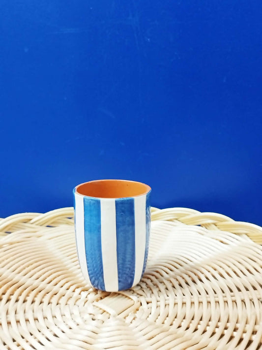 Tasse à café "rayures" - Céramique artisanale A LOJA DA CERAMICA