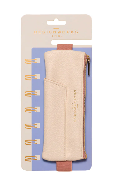 Trousse élastique en cuir vegan - Etui à stylo / lunettes