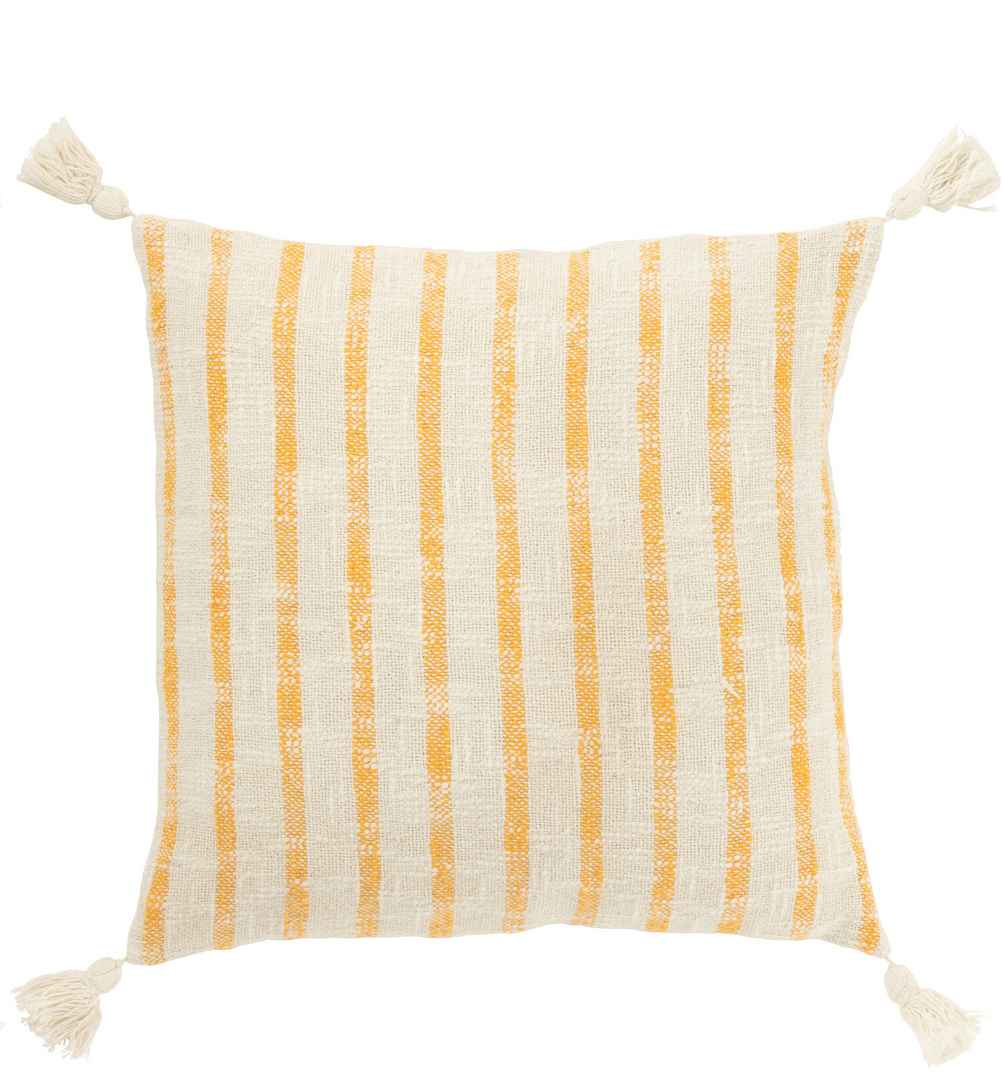 Coussins carrés en coton à ligne orange déhoussable