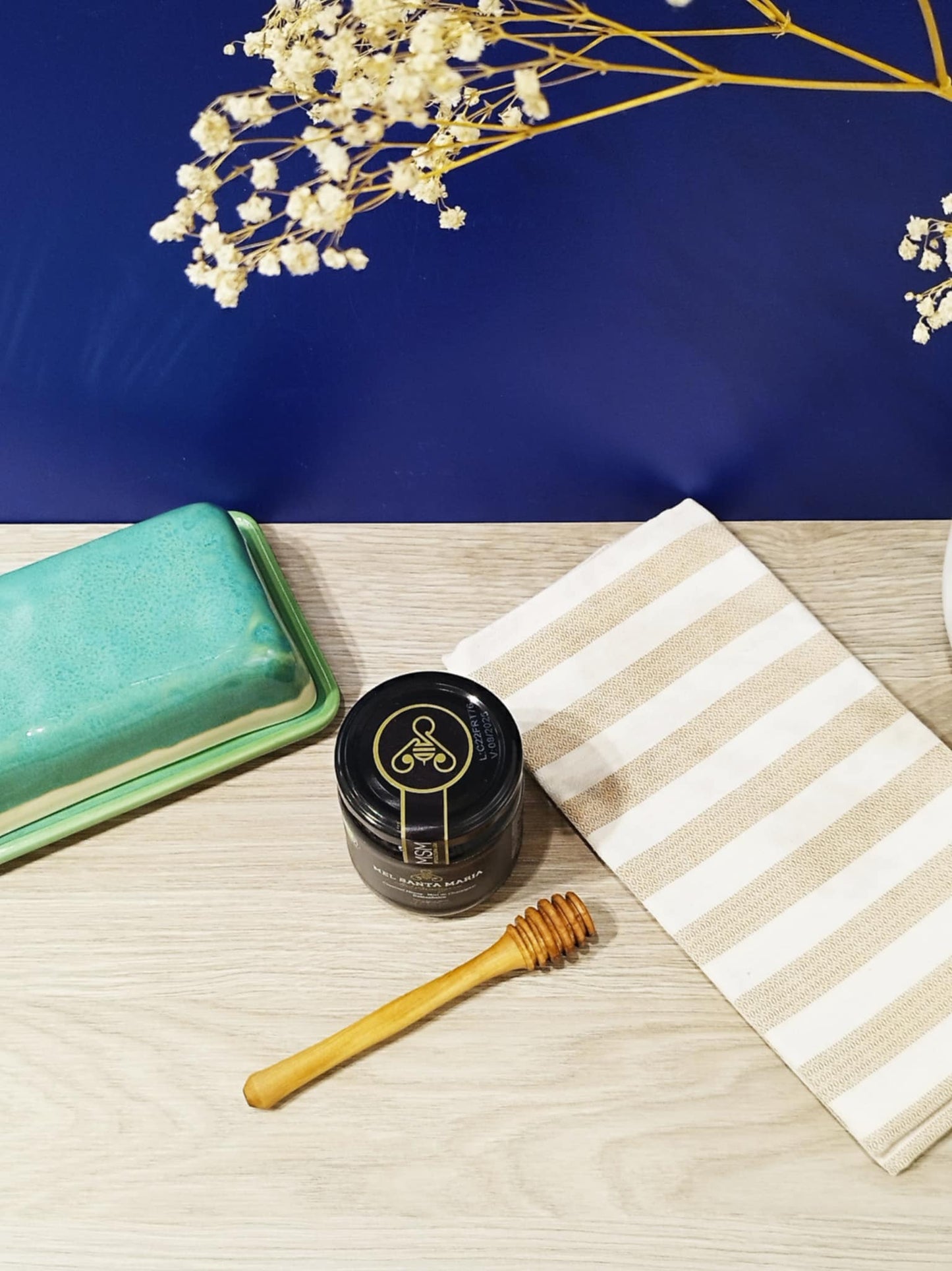 Cuillère à miel - fait main en bois d'olivier 100% naturel