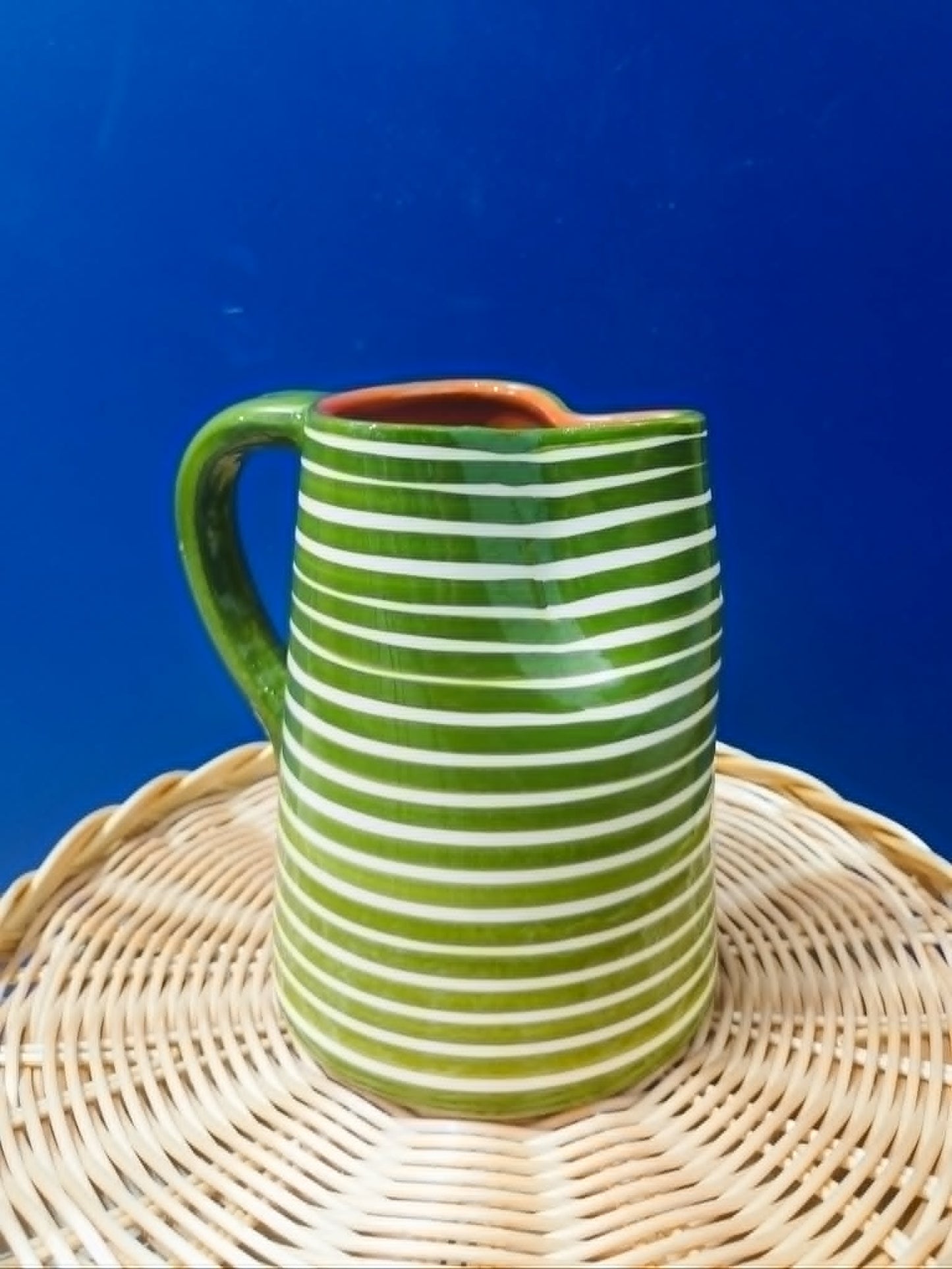 Pichet 1L rayures horizontales - Céramique artisanale portugaise A LOJA DA CERAMICA