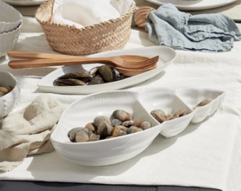 Plat apéritif coquillage - 3 compartiments