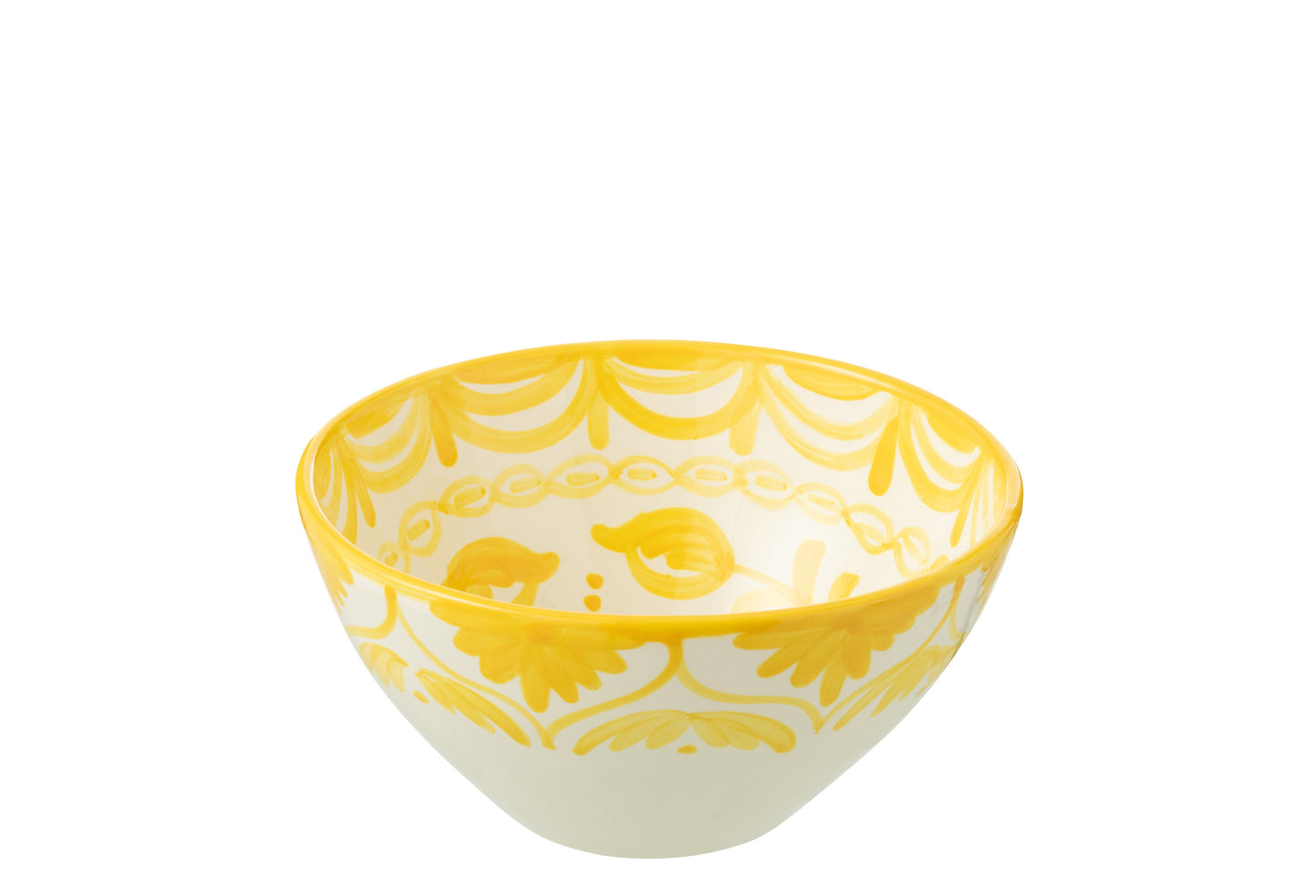 Saladier à motifs jaunes et blancs