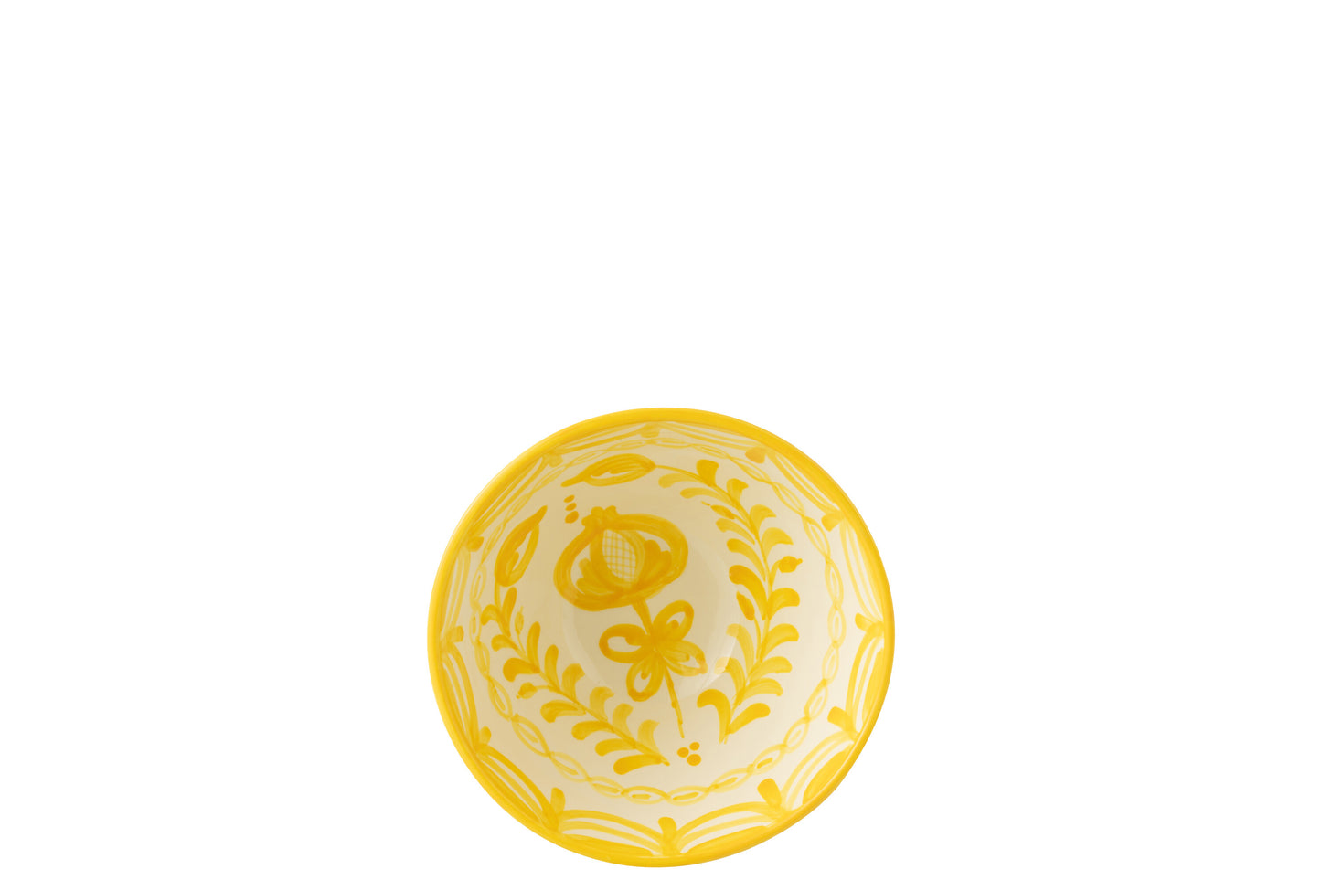 Saladier à motifs jaunes et blancs
