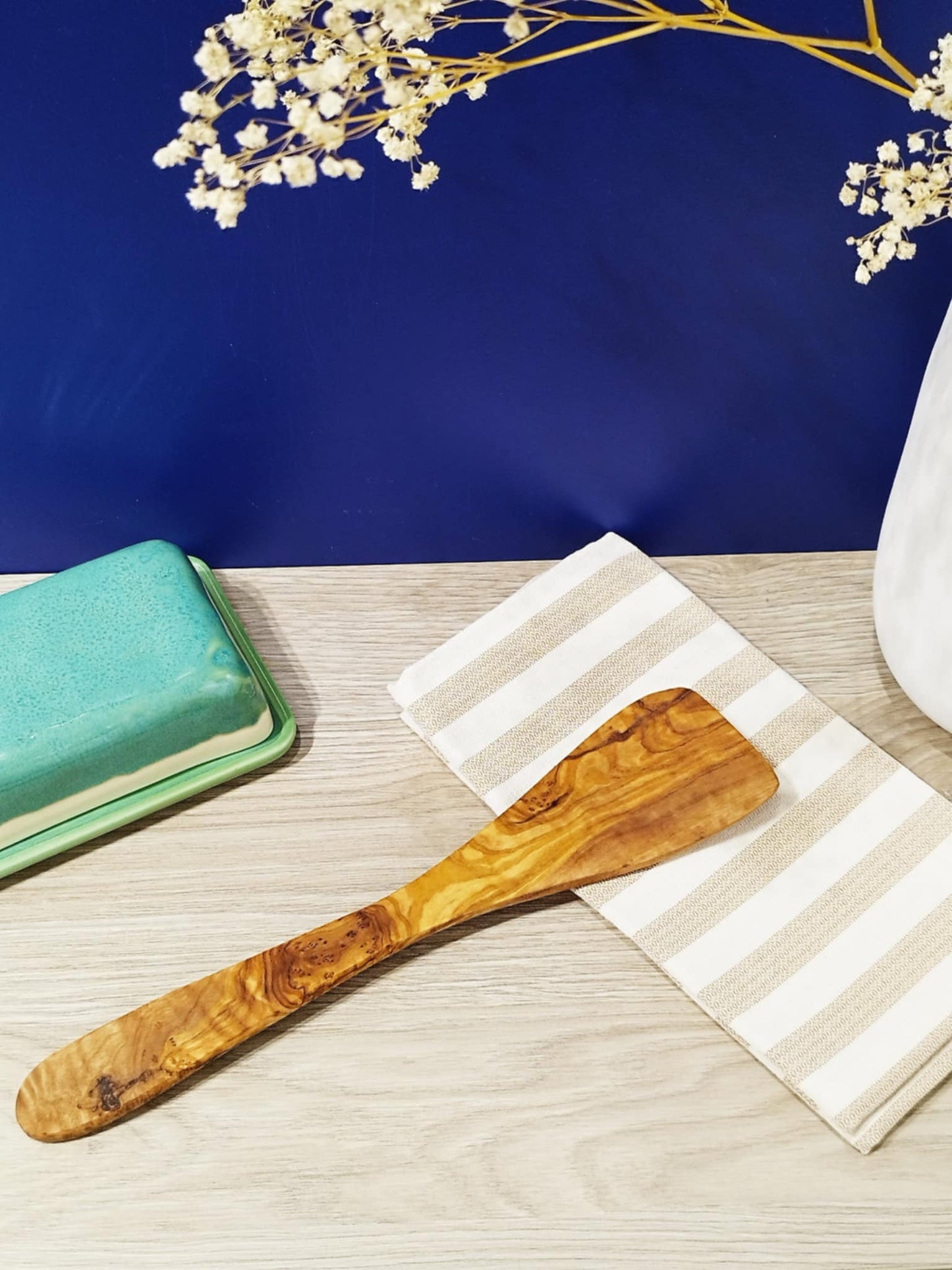 Spatule - fait main en bois d'olivier 100% naturel