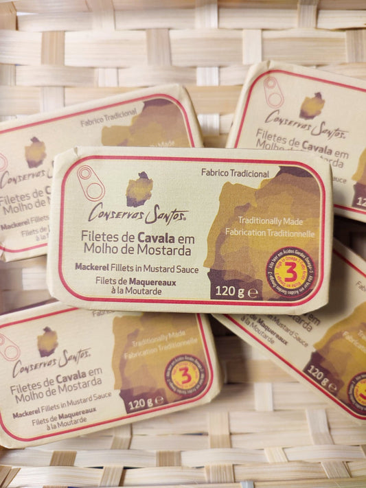 maquereau conserve moutarde fabrication traditionnelle mis en boîte à la main campos santos algarve portugal saudade concept store cherbourg épicerie fine épicerie portugaise