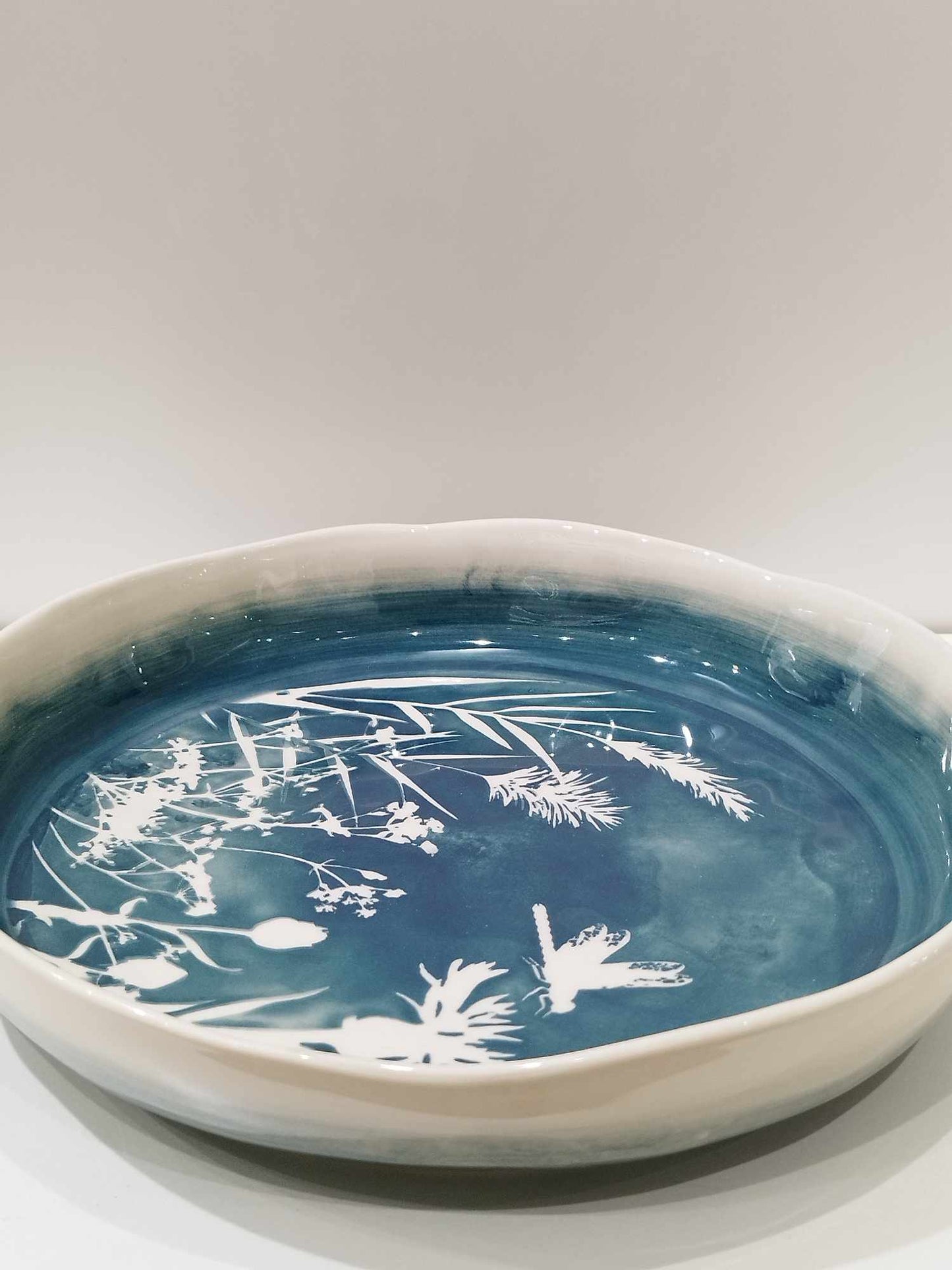 Collection plats en grès - Cyanotype