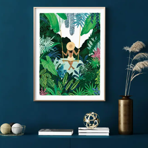 Affiche 30x40 cm "BALANÇOIRE" par Claire Leina
