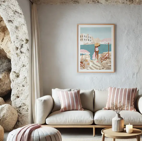 Affiche 30x40 cm "PLAGE" par Claire Leina
