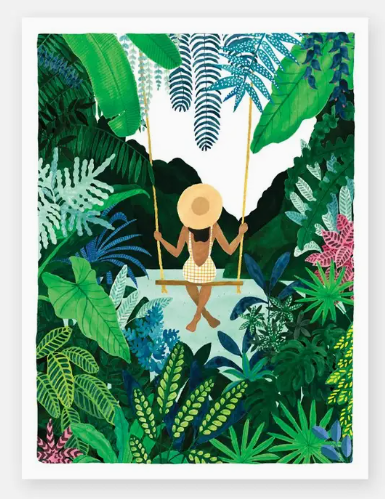 Affiche 30x40 cm "BALANÇOIRE" par Claire Leina
