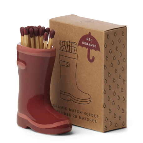 Porte allumettes botte de pluie