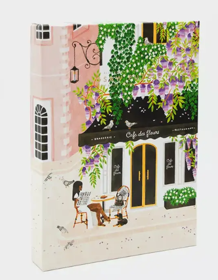 Puzzle illustré 1000 pièces – "Café des fleurs" par Claire Leina