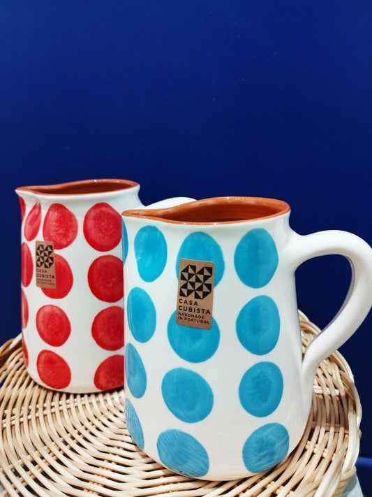 Pichet 1L à pois - Céramique artisanale CASA CUBISTA