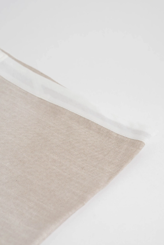 Chemin de table à bordure en coton recyclé - Fait au Portugal