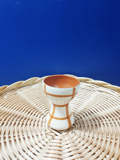 Coquetier quadrillés - Céramique artisanale portugaise A LOJA DA CERAMICA