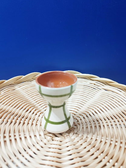 Coquetier quadrillés - Céramique artisanale portugaise A LOJA DA CERAMICA
