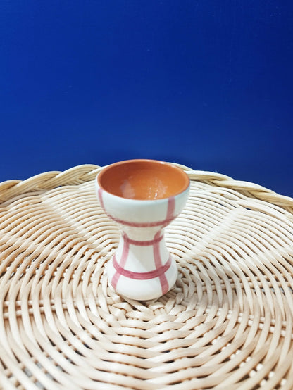 Coquetier quadrillés - Céramique artisanale portugaise A LOJA DA CERAMICA