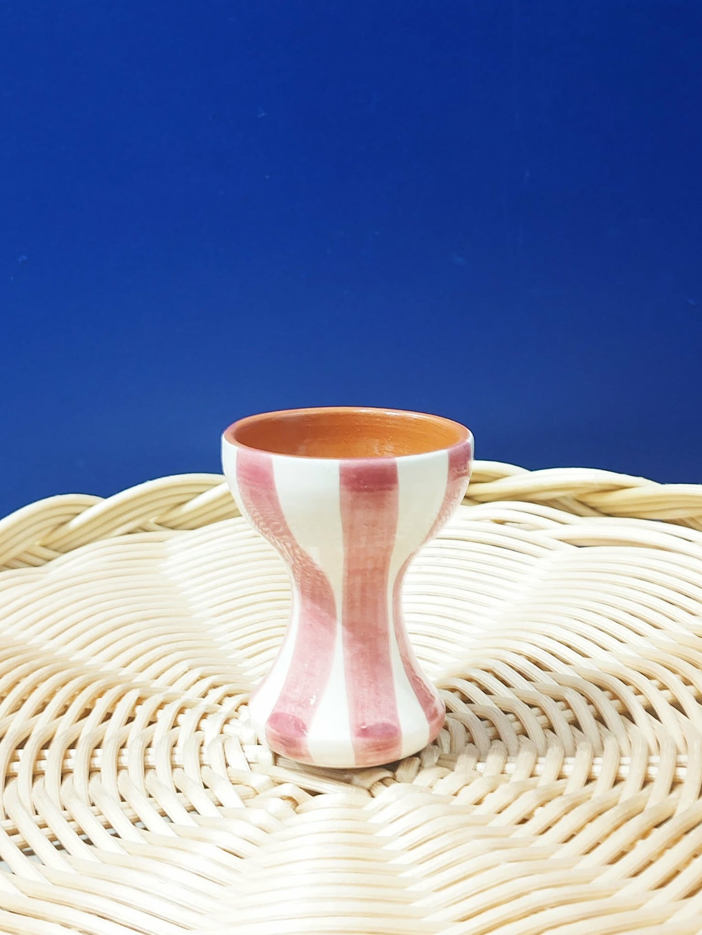 Coquetier rayures épaisses - Céramique artisanale portugaise A LOJA DA CERAMICA