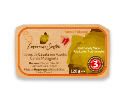 Filets de maquereau au curry et au piment - Conserverie artisanale CAMPOS SANTOS