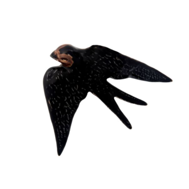 Hirondelles noires en faïence - Céramique artisanale BORDALLO PINHEIRO
