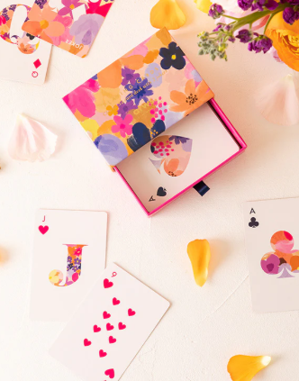 Jeu de 52 cartes design Fleur