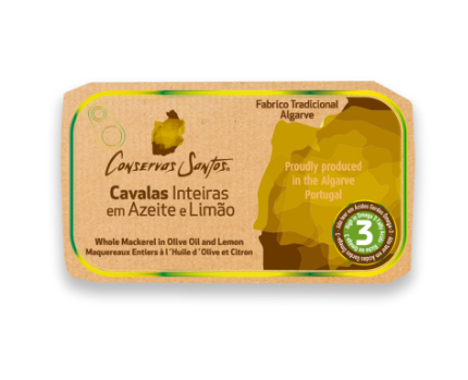 Maquereaux entiers à l'huile d'olive et au citron - Conserverie artisanale CAMPOS SANTOS