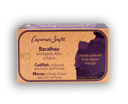 Morue à l'huile d'olive avec ail et persil - Conserverie artisanale CAMPOS SANTOS