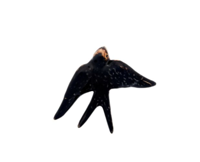 Hirondelles noires en faïence - Céramique artisanale BORDALLO PINHEIRO