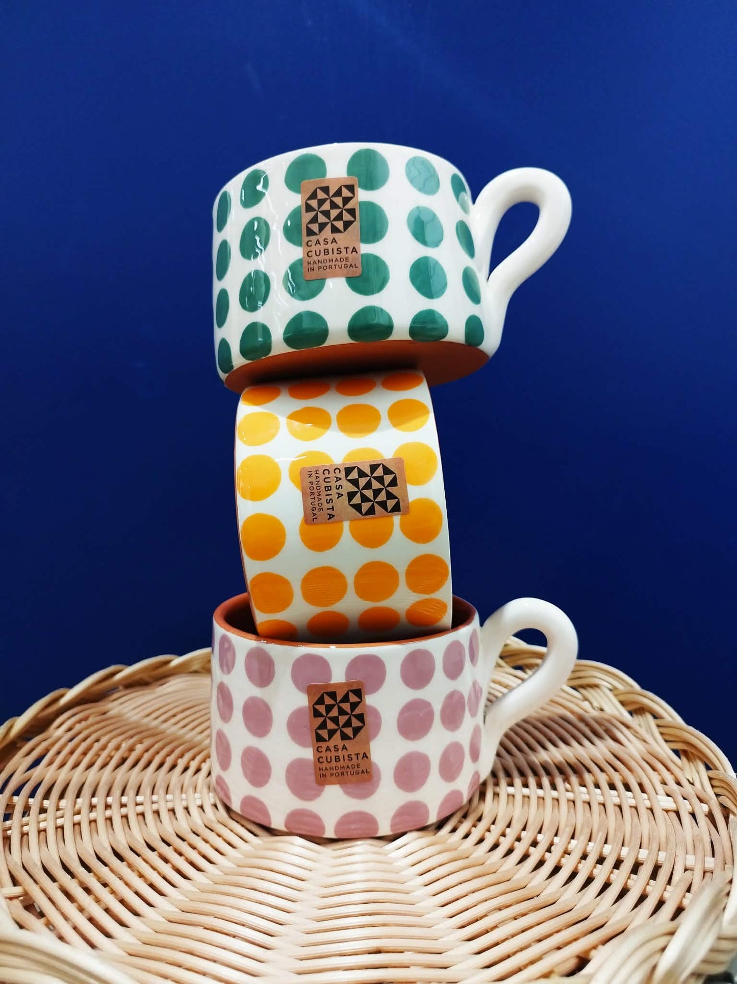 Mug à pois - Céramique portugaise artisanale CASA CUBISTA