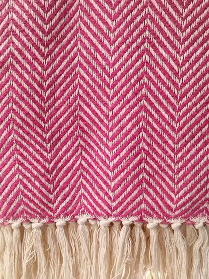 Plaid motif chevrons en coton 135*200cm