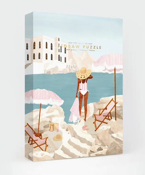 Puzzle illustré 1000 pièces – "La plage" par Claire Leina