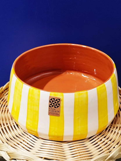 Saladier rayé - Céramique artisanale CASA CUBISTA