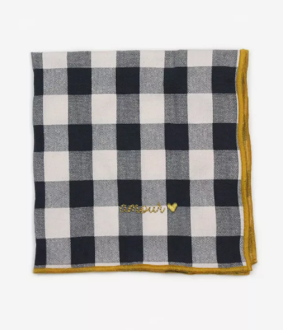 Serviettes brodées - Coton & broderie artisanale