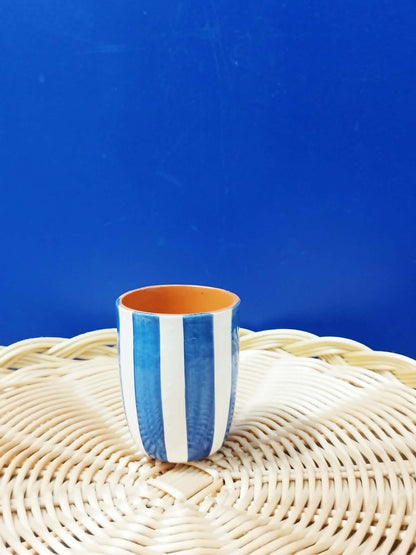 Tasse à café "rayures" - Céramique artisanale A LOJA DA CERAMICA