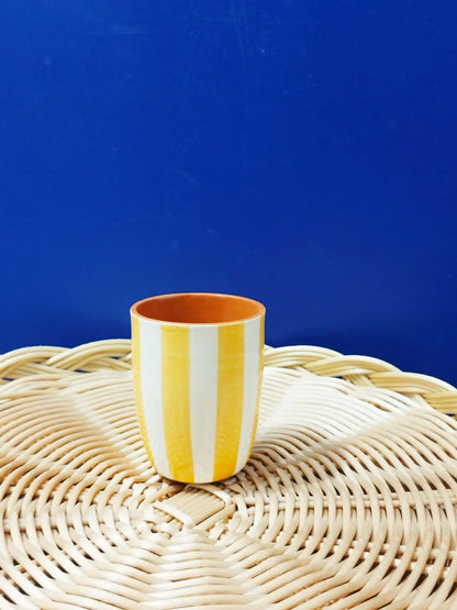 Tasse à café "rayures" - Céramique artisanale A LOJA DA CERAMICA