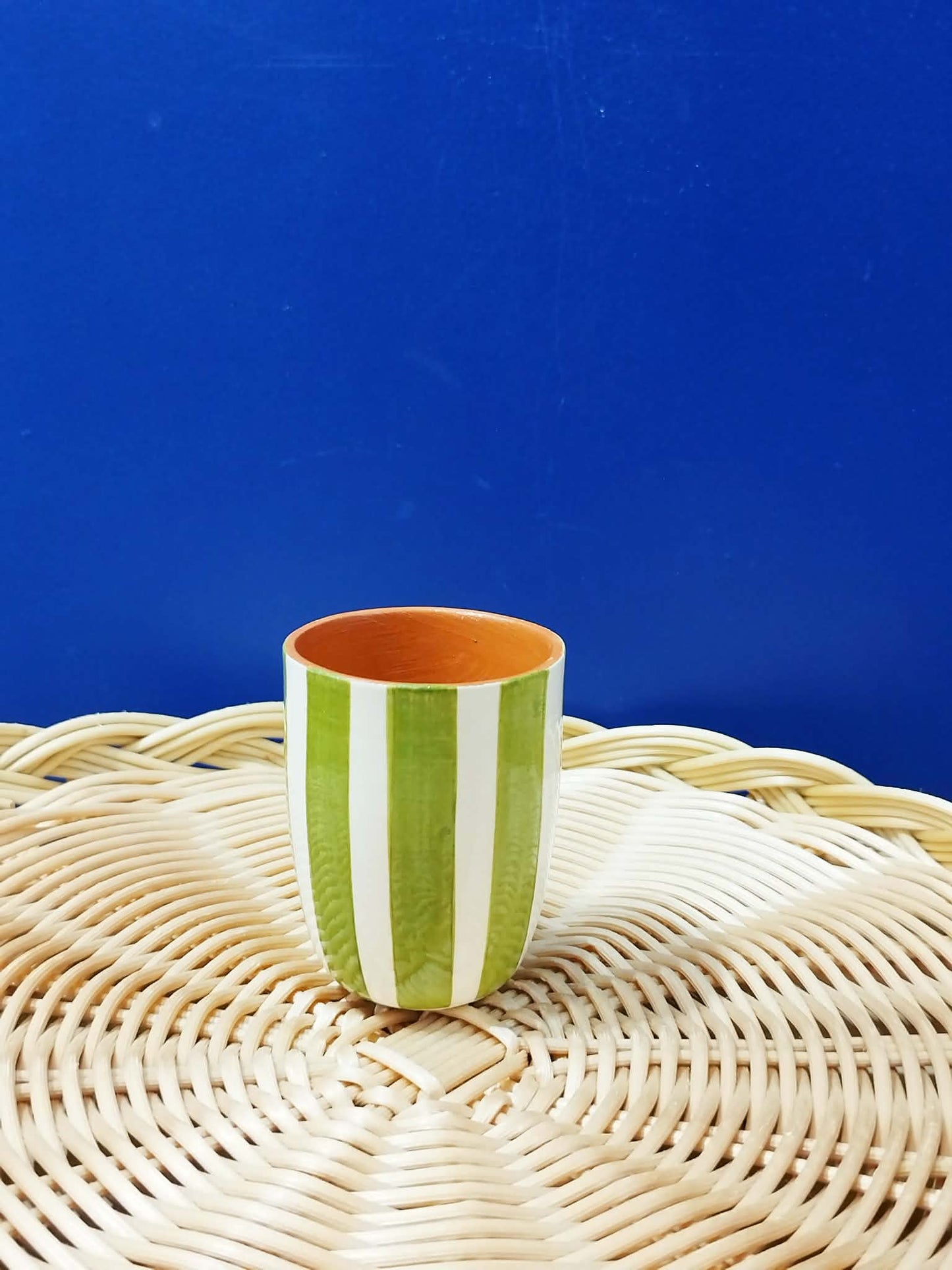 Tasse à café "rayures" - Céramique artisanale A LOJA DA CERAMICA