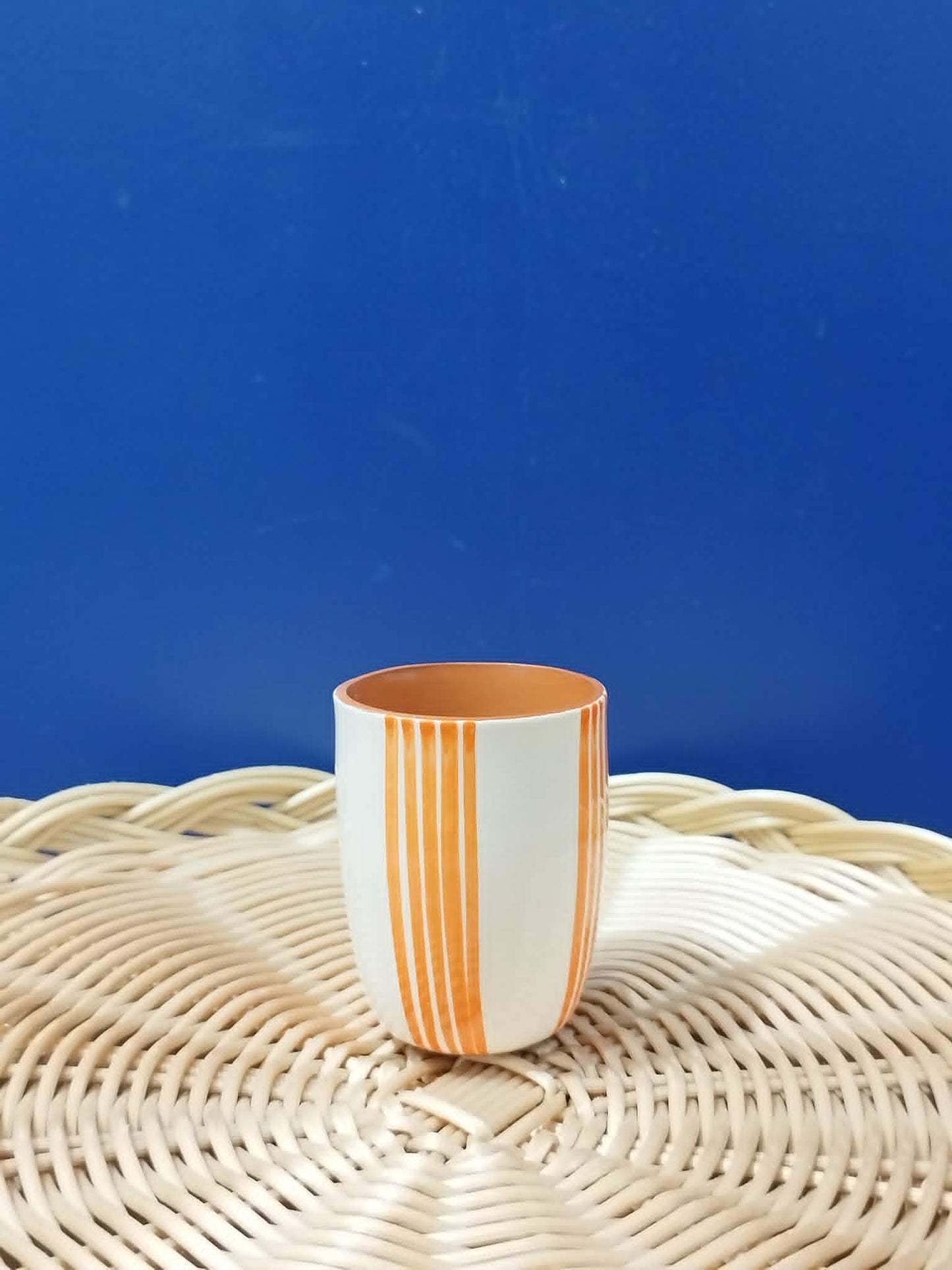 Tasse à café "bande de lignes" - Céramique artisanale A LOJA DA CERAMICA