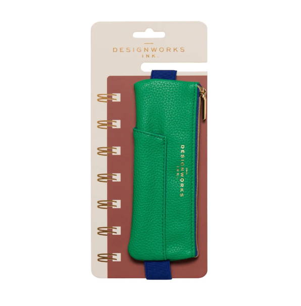 Trousse élastique en cuir vegan - Etui à stylo / lunettes