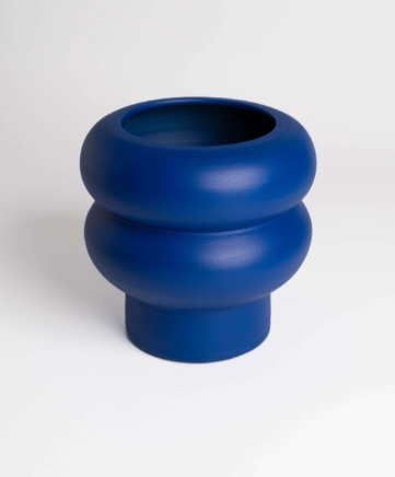 Vase BUBBLE Bleu cobalt - Céramique artisanale
