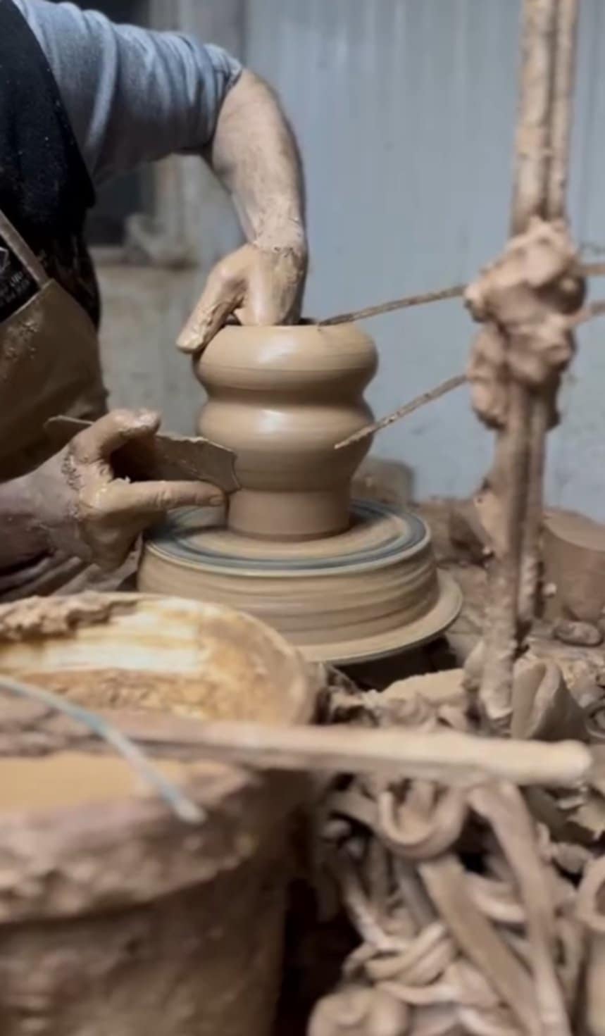 Vase BUBBLE Bleu cobalt - Céramique artisanale