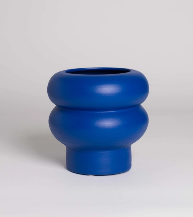 Vase BUBBLE Bleu cobalt - Céramique artisanale